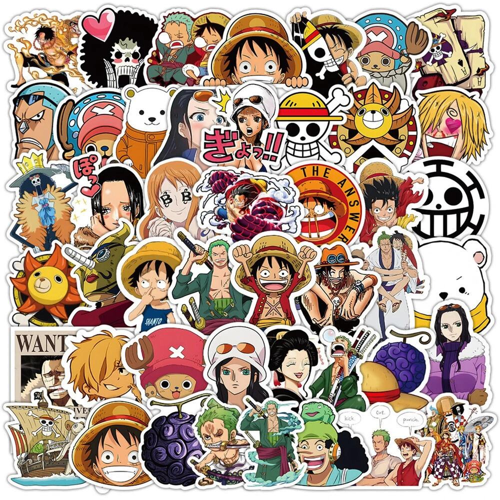 One Piece Stickers Anime 20pc Decals Notebook Laptop Water Bottle